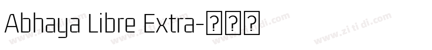 Abhaya Libre Extra字体转换